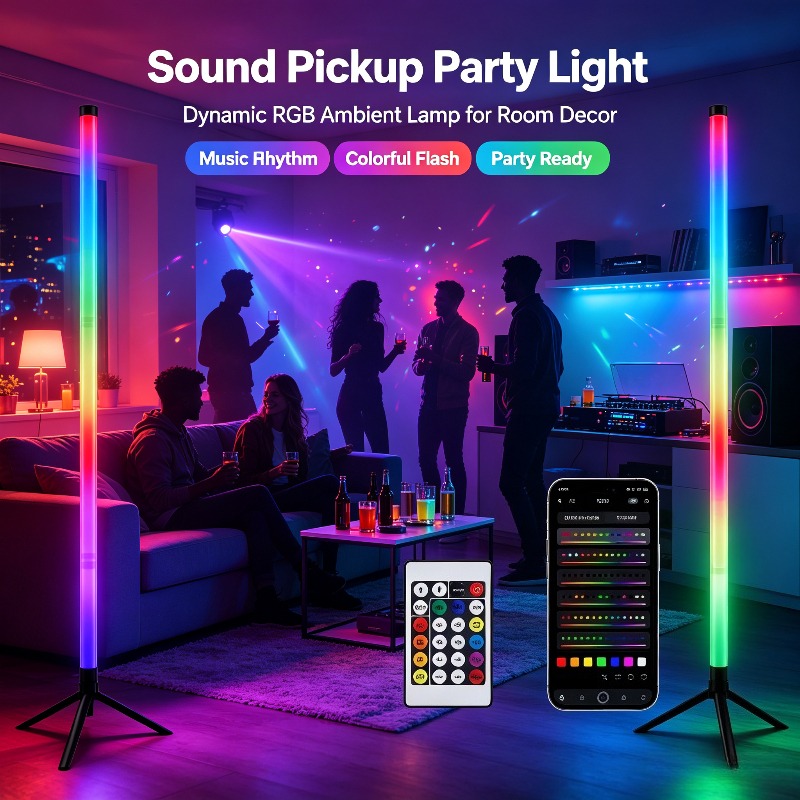 Esports Gaming Setup - Угловой RGB-светильник 120 см, светодиодная звукоактивируемая
