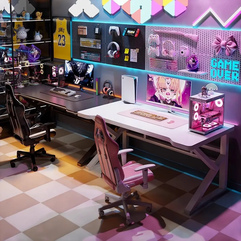 Esports Gaming Setup - Двухместный игровой стол для киберспорта, длинный