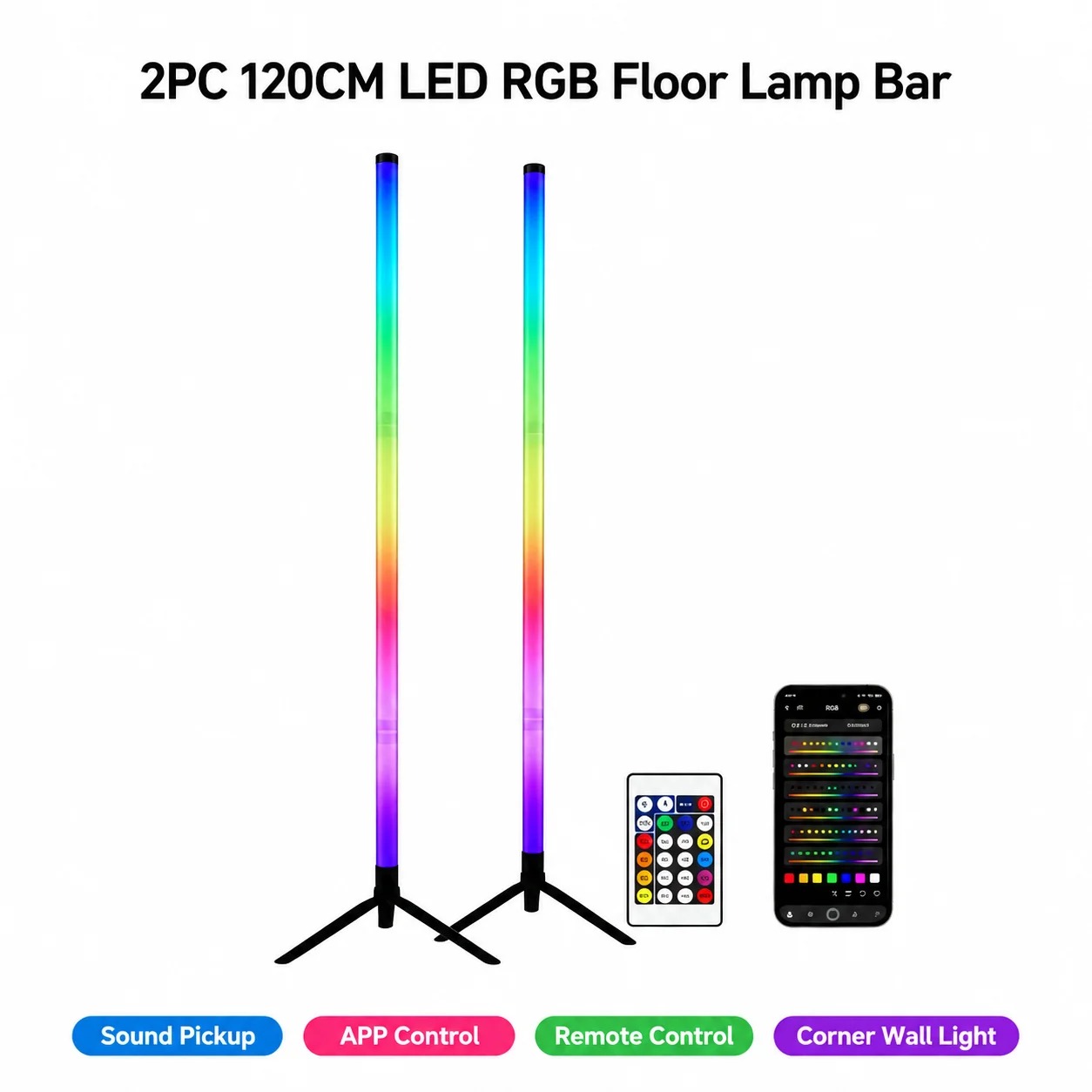 2 шт. 120-см RGB-светильники д – обзор и цена Esports Gaming Setup